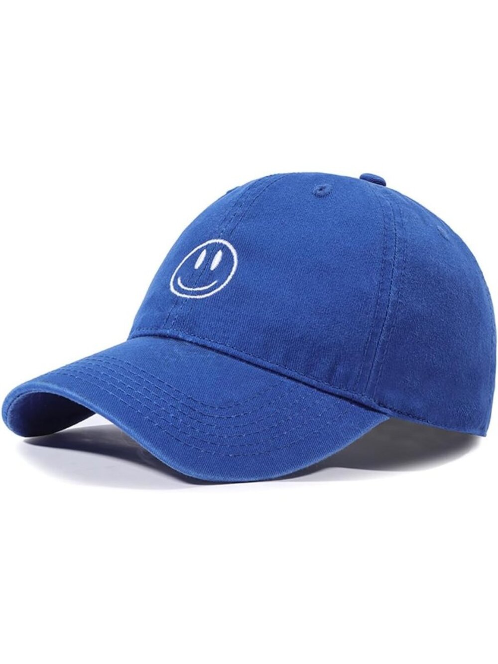 🎃Unisex Blue Vintage Washed Distress Cotton Profile Basic Solid Baseball Caps